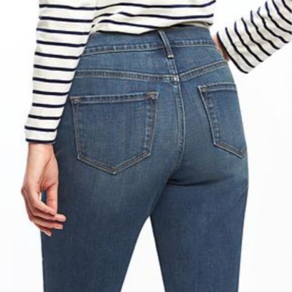 Sold Out Style Old Navy Curvy Fit Blue Skinny Denim Jeans - Picture 2 of 13